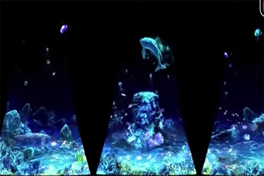 張家口夏華園煙囪投影秀